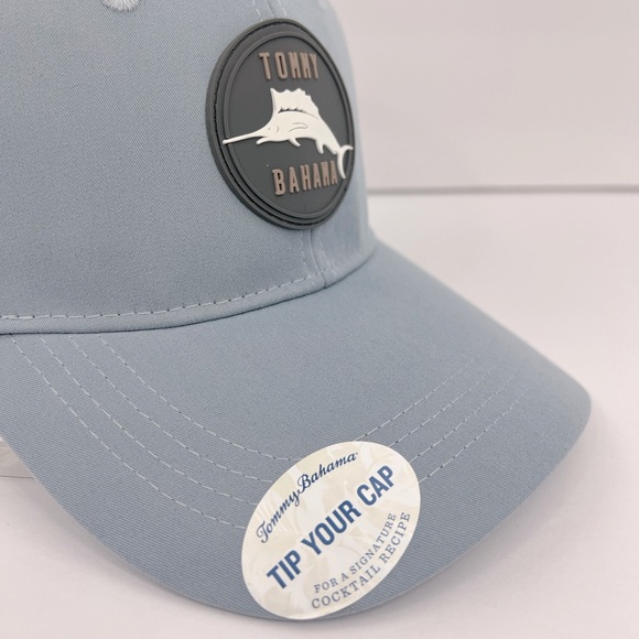 TOMMY BAHAMA CAP/HAT, 3D MARLON FISH LOGO IN RUBBER,TAUP-GREY HAT WITH GREY MESH - Picture 5 of 13